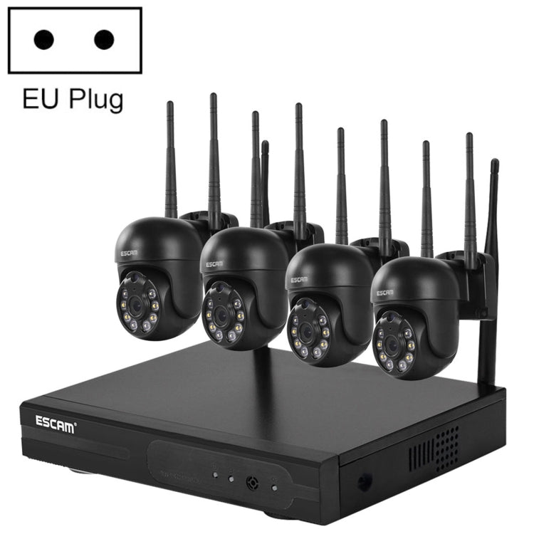 ESCAM WNK614 HD 3.0 Million Pixels 8-channel Wireless + 4IPC Wireless NVR Security System, AU Plug, WNK614 ESCAM WNK614 HD 3.0 Million Pixels 8-channel Wireless + 4IPC Wireless NVR Security System, AU Plug, WNK614